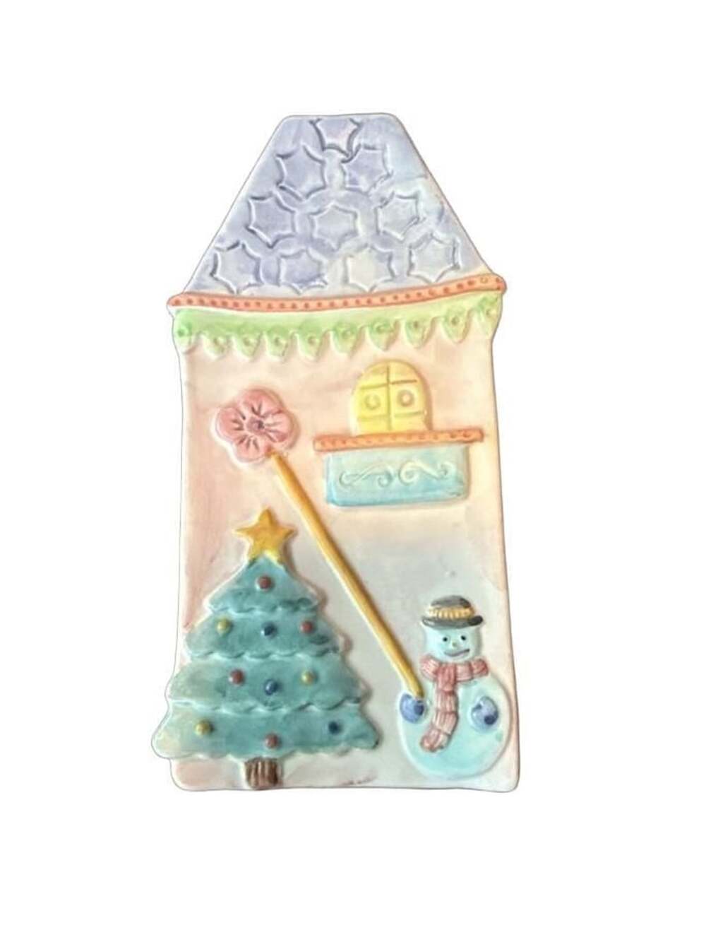 Vintage Italy Christmas House Home Spoon Rests Wall Hanging Decor Santa Tree